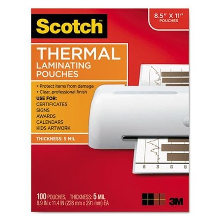3M COMMERCIAL 3M/Commercial Tape Div. MMMTP5854100 Pouch;Thrm Lmntr;5Mil;100 TP5854-100